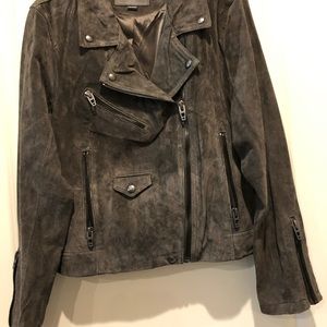 Leather suede jacket